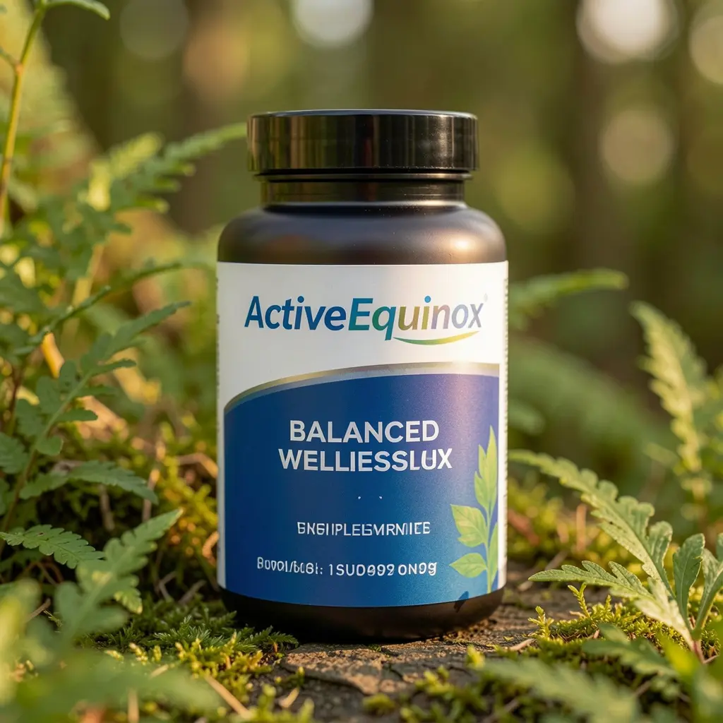 ActiveEquinox balanced wellness complex supplement bottle displayed on a natural background